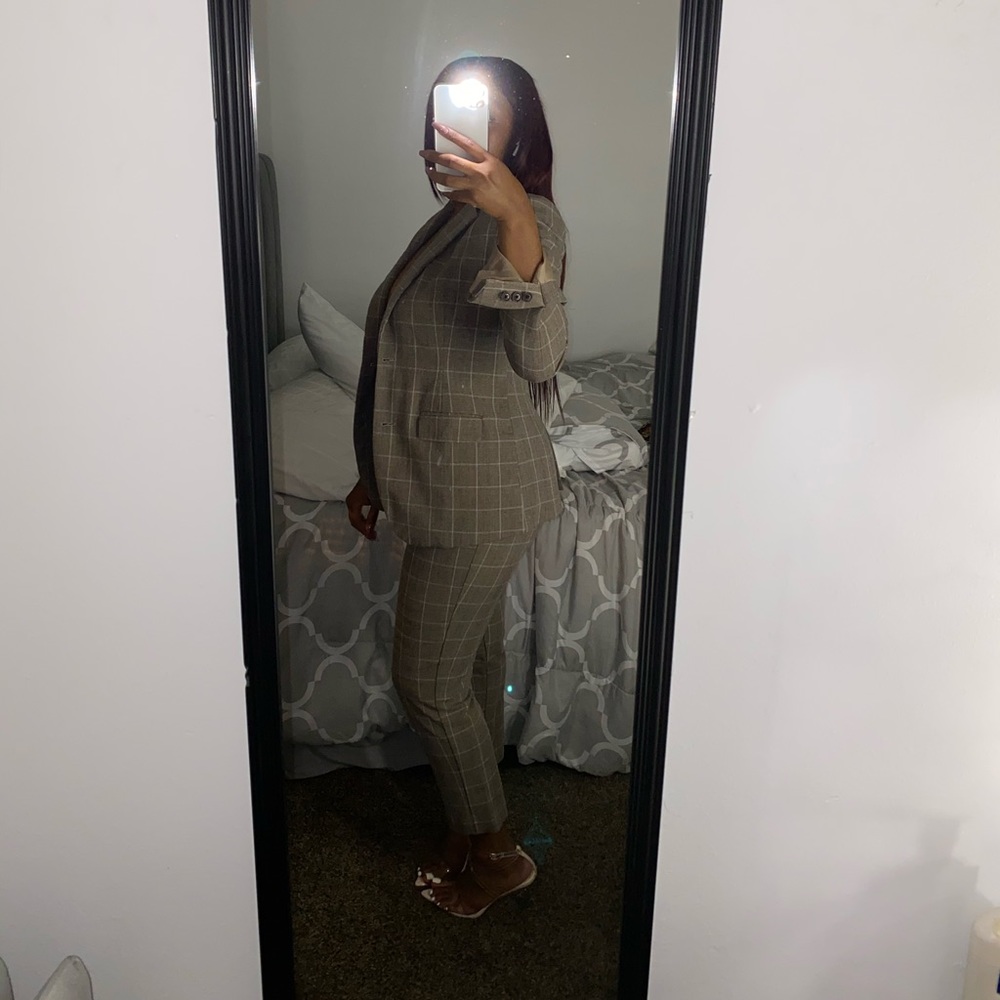 Brown Blazer with pants Suit